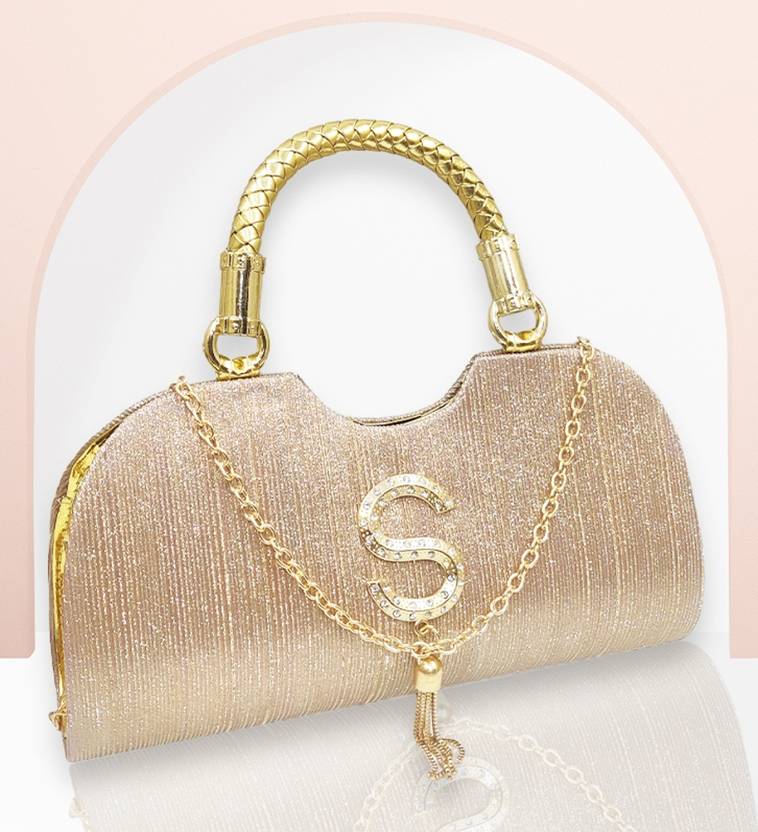 Bridal Partyware Clutch for Women – Elegant Satin Evening Purse, Wedding & Bridesmaid Clutch Bag, Formal Party Handbag, Cocktail Purse with Detachable Chain Strap for Weddings
