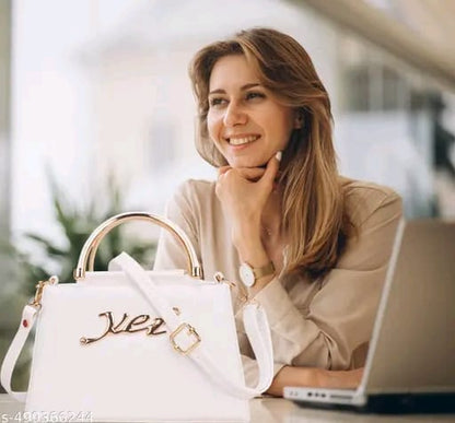 Ethereal Dream Classic White Purse with Satin Touch