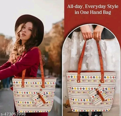 Trendy Women's Handbag - Premium Leather Tote