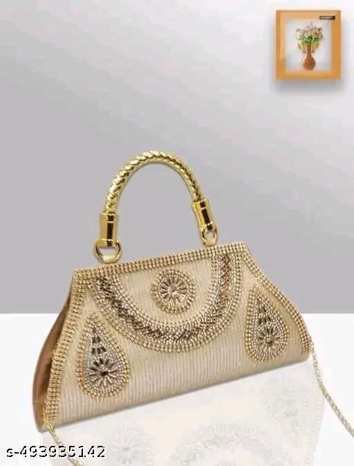 Bridal Partyware Clutch for Women – Elegant Satin Evening Purse, Wedding & Bridesmaid Clutch Bag, Formal Party Handbag, Cocktail Purse with Detachable Chain Strap for Weddings