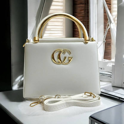 Ethereal Dream Classic White Purse with Satin Touch