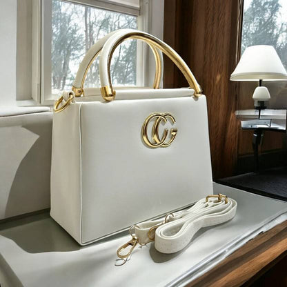 Ethereal Dream Classic White Purse with Satin Touch