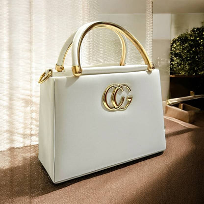 Ethereal Dream Classic White Purse with Satin Touch