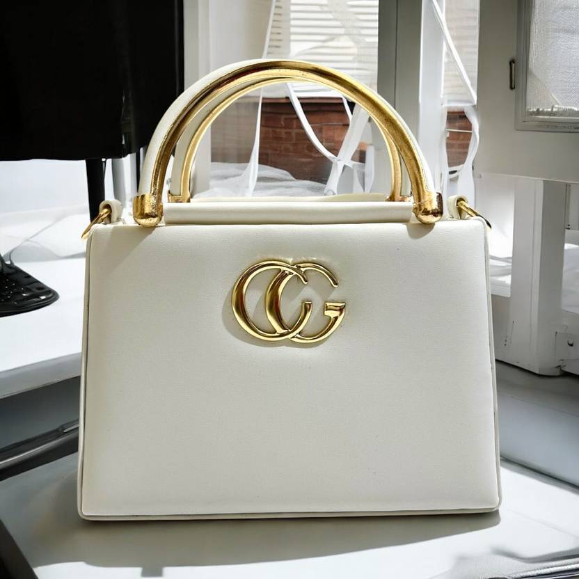 Ethereal Dream Classic White Purse with Satin Touch