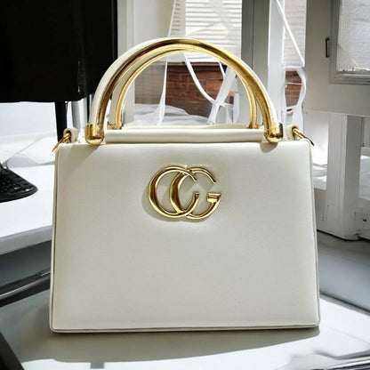 Ethereal Dream Classic White Purse with Satin Touch