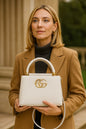 Ethereal Dream Classic White Purse with Satin Touch