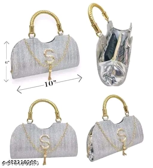 Bridal Partyware Clutch for Women – Elegant Satin Evening Purse, Wedding & Bridesmaid Clutch Bag, Formal Party Handbag, Cocktail Purse with Detachable Chain Strap for Weddings