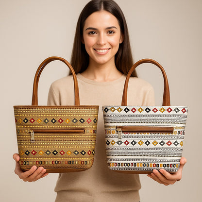 Trendy Women's Handbag - Premium Leather Tote
